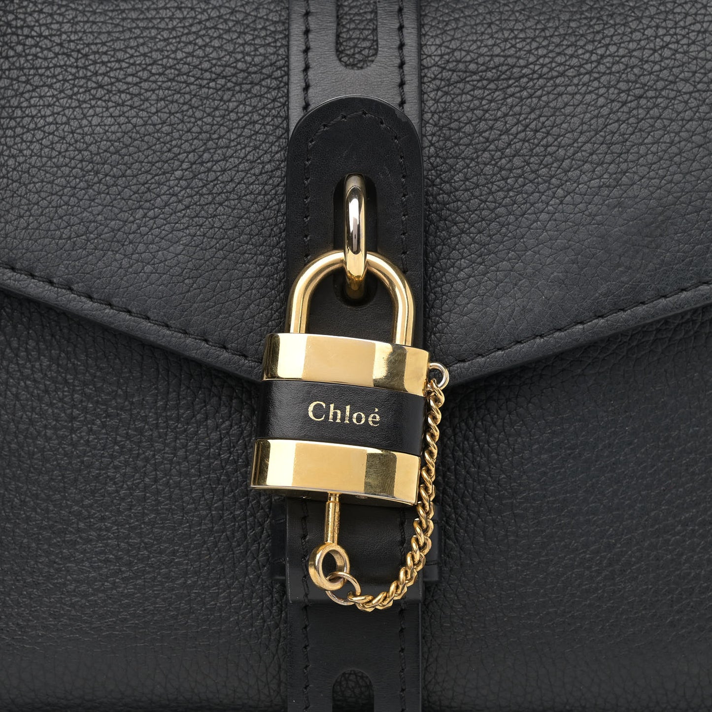 Grained Calfskin Medium Aby Day Shoulder Bag Black