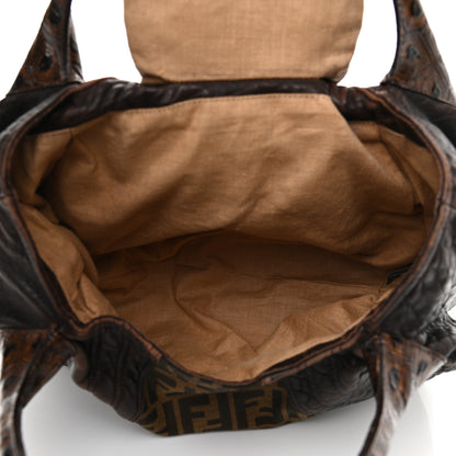 Fendi Zucca Nappa Nuvolata Vitello Tortuga Spy Tobacco Moro 5 of 11