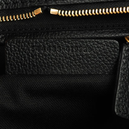 Alexander McQueen Grainy Calfskin Small Skull Padlock Zip Around Tote Black 7 of 8