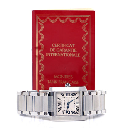 Cartier Stainless Steel 28mm Tank Francaise Automatic Watch 5 of 5