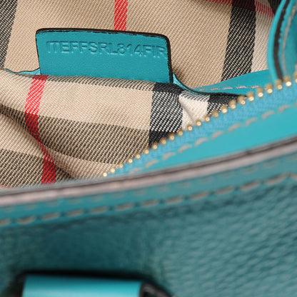 Burberry Pebbled Calfskin Small Honeywood Tote Kingfisher 8 of 9