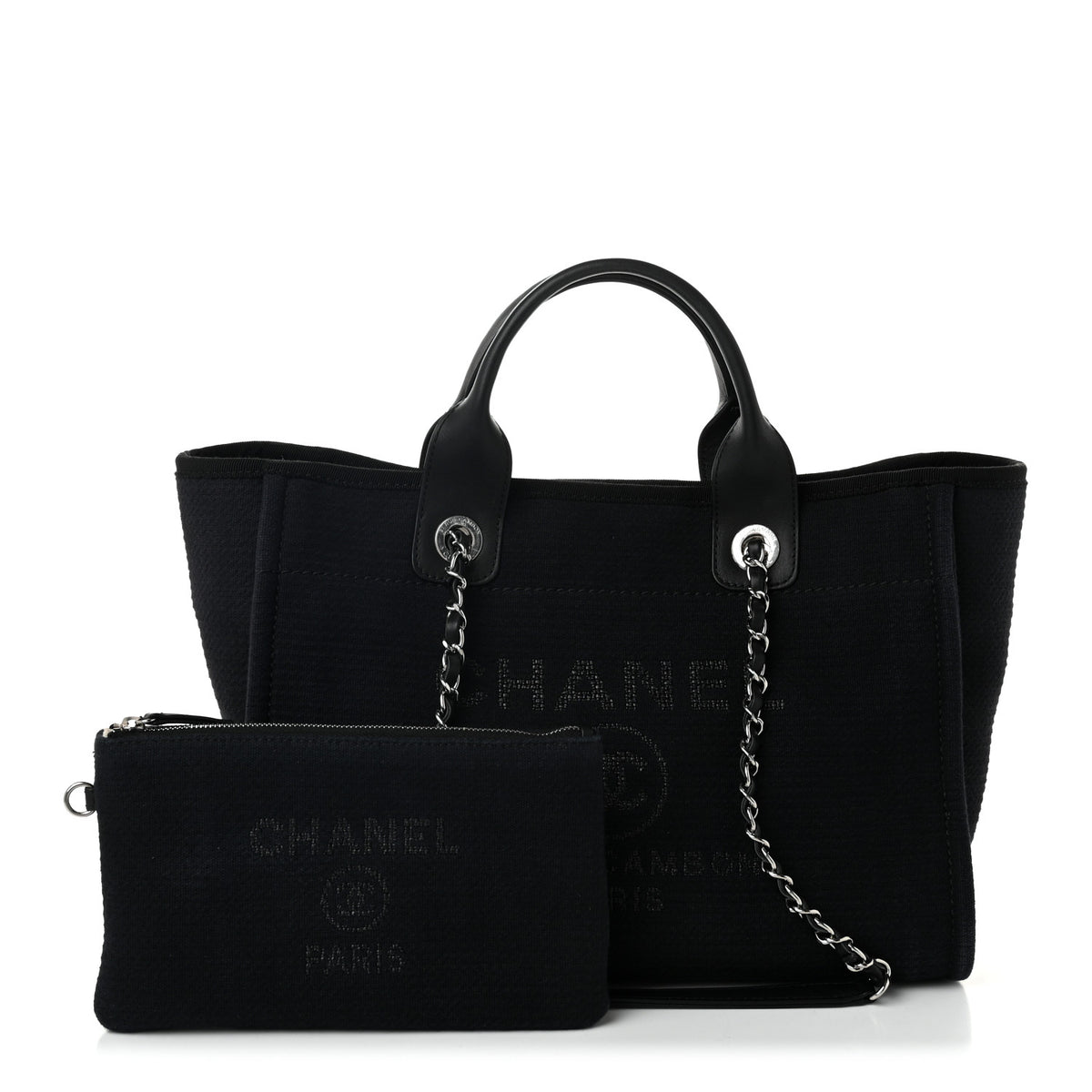 Mixed Fibers Small Deauville Tote Black