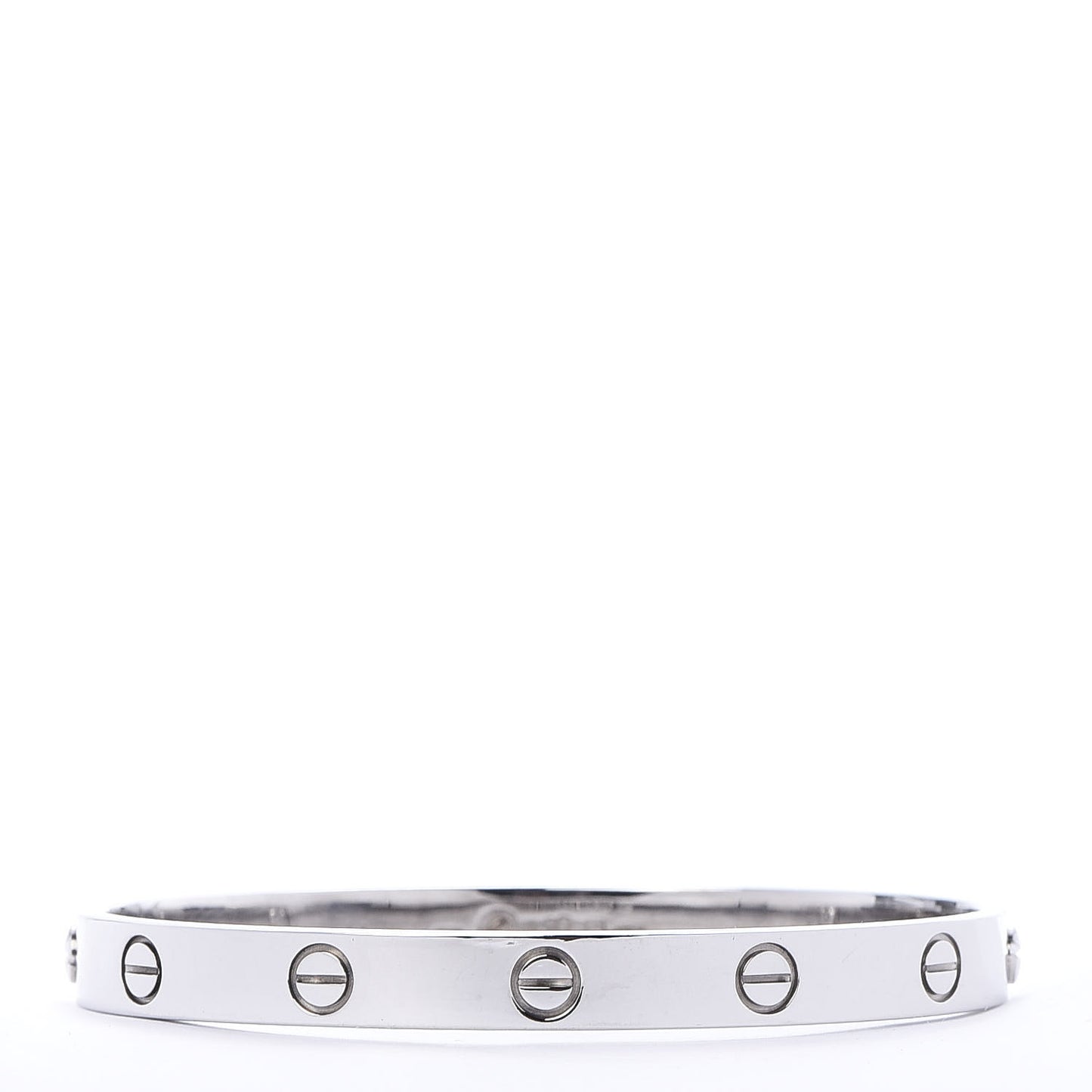18K White Gold LOVE Bracelet 17