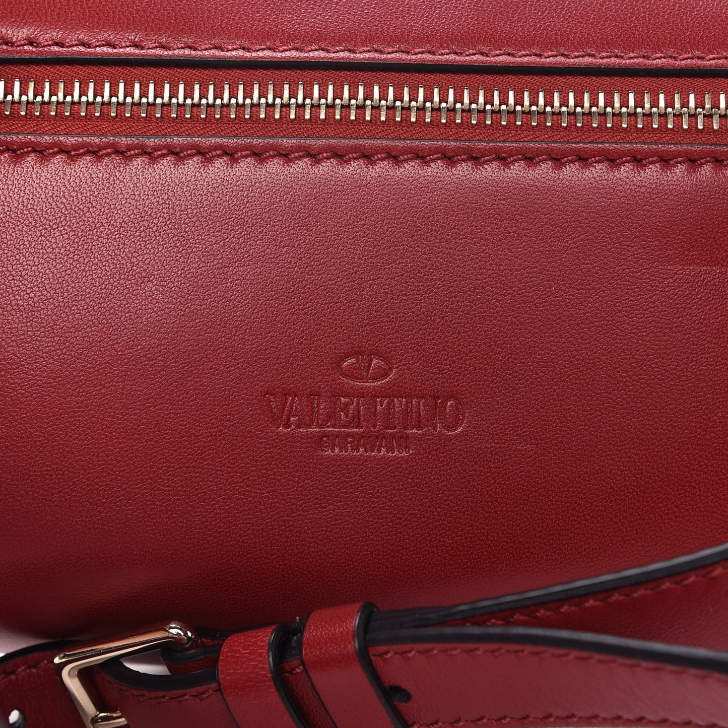 Nappa Rockstud Spike Belt Bag 95 Rosso Valentino