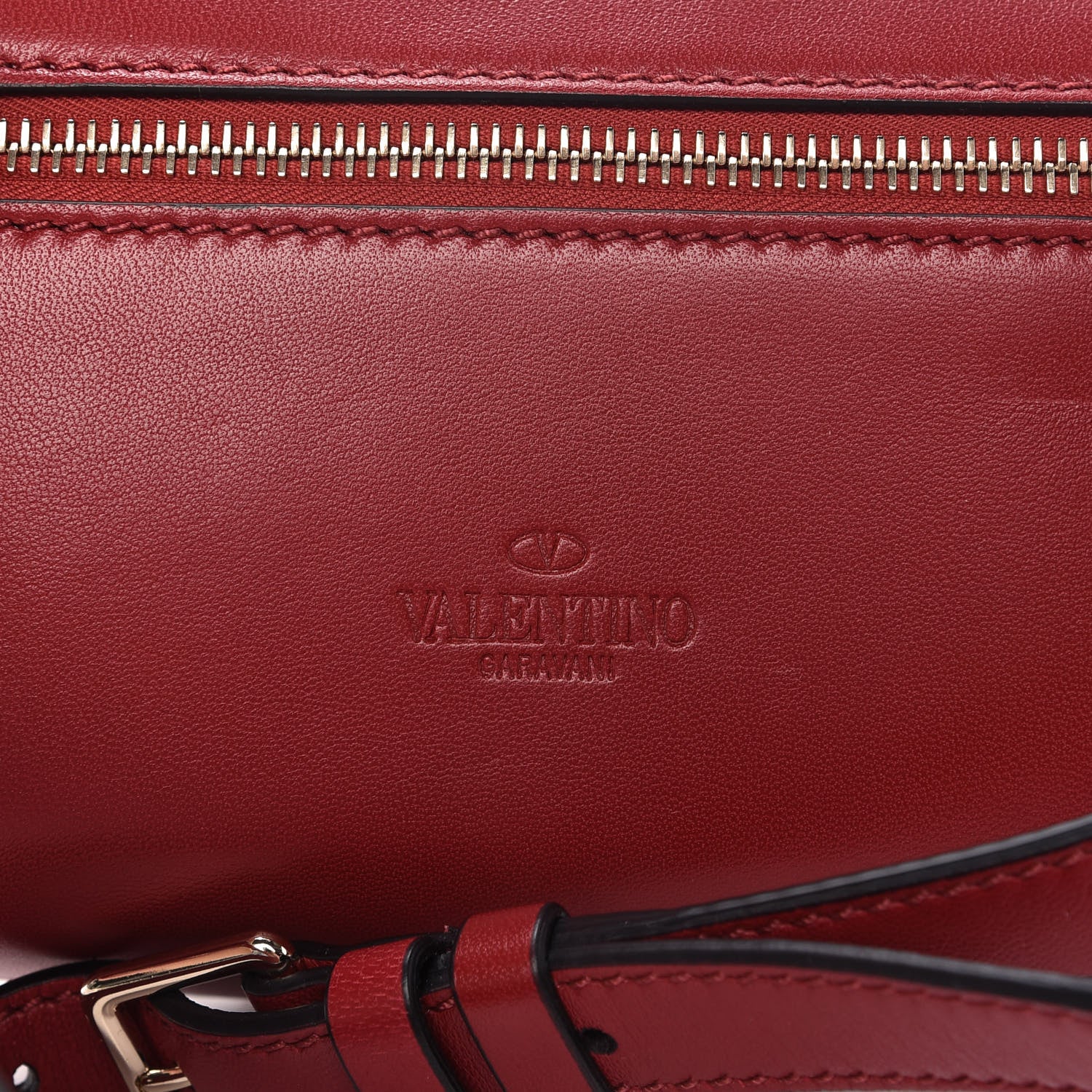 Valentino Garavani Nappa Rockstud Spike Belt Bag 95 Rosso Valentino 9 of 9