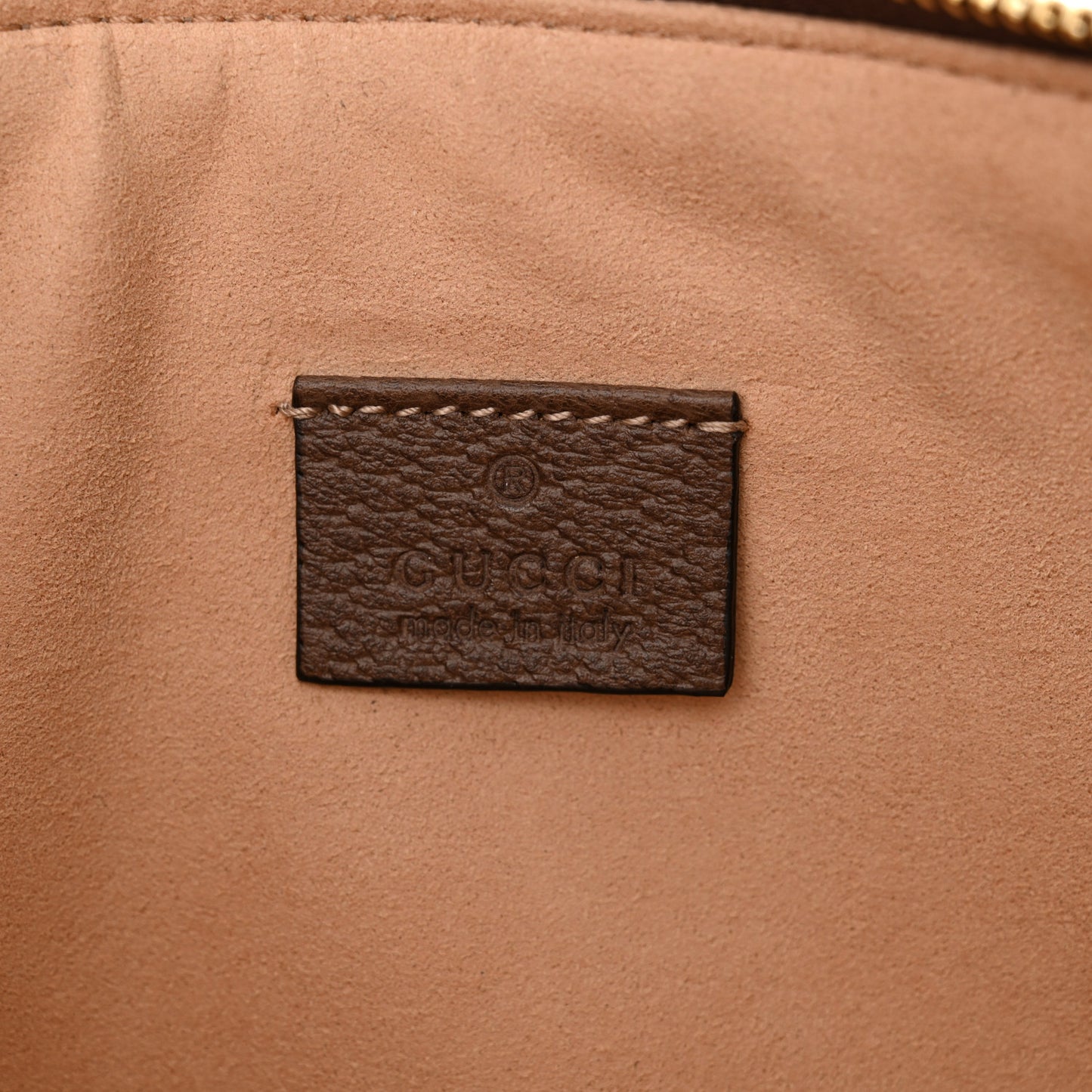 GG Supreme Monogram Large Ophidia Pouch Clutch Brown