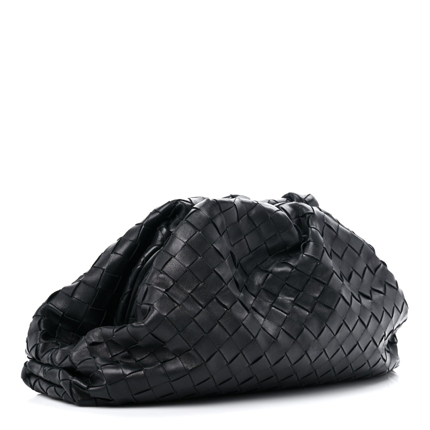 Nappa Maxi Intreccio The Pouch Oversized Clutch Black