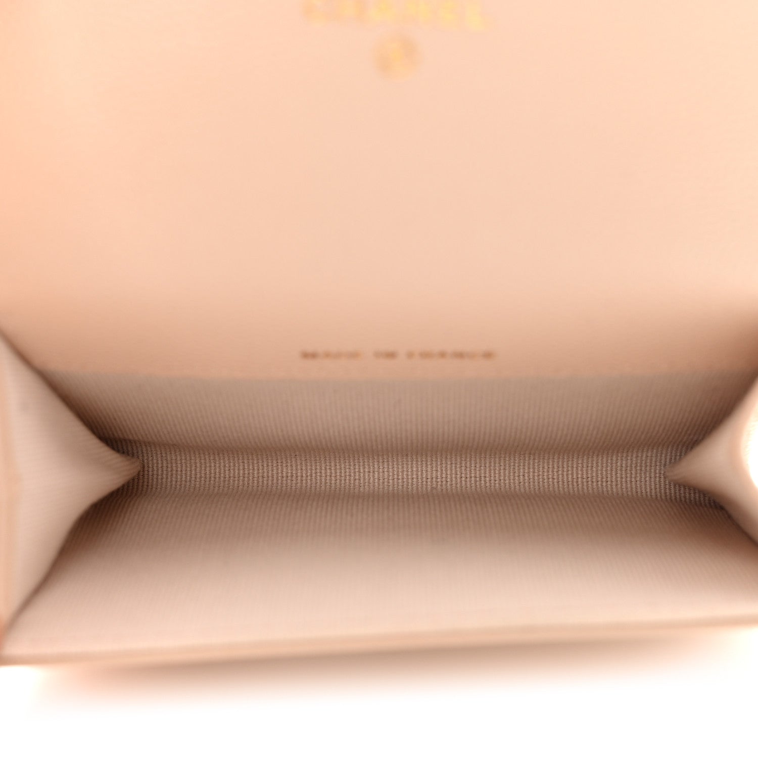 Chanel Caviar Quilted Flap Card Holder Wallet Light Beige 5 of 9