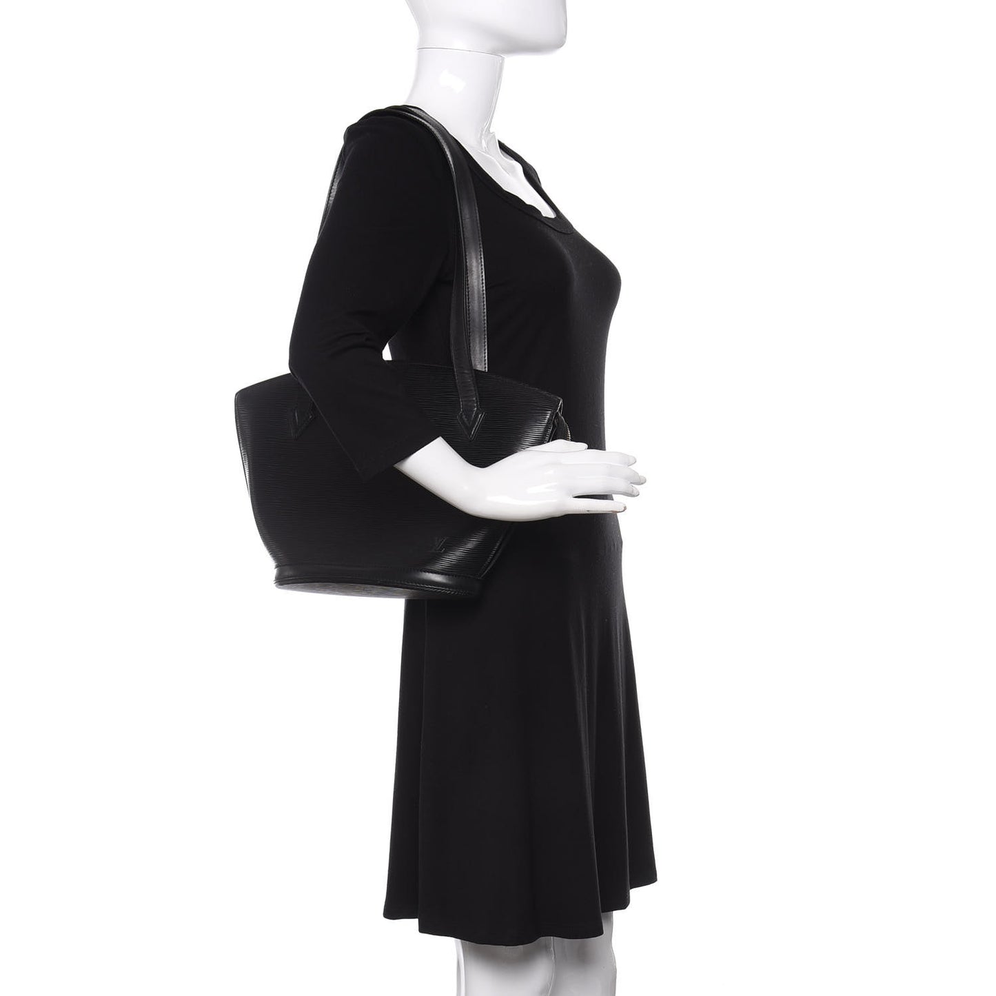 Epi Saint Jacques PM Long Straps Black
