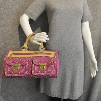 Louis Vuitton Monogram Denim Neo Speedy Fuchsia 3 of 9