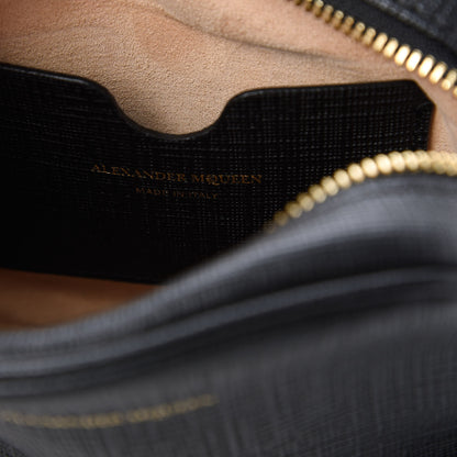 Alexander McQueen Textured Calfskin Mini Camera Bag Black 8 of 10