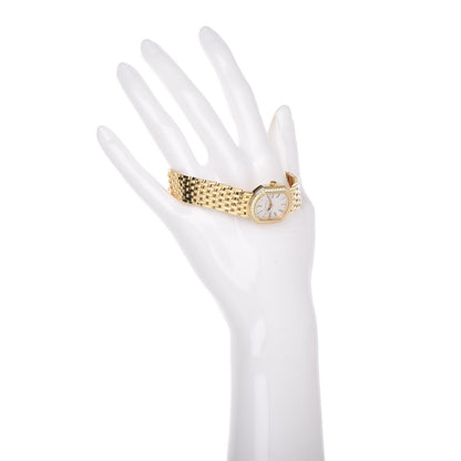 Tiffany 18K Yellow Gold Diamond Bezel 21mm Resonator Quartz Watch 2 of 5