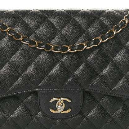 Chanel Caviar Quilted Jumbo Double Flap Black 8 of 10