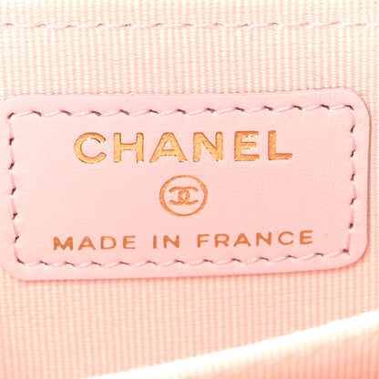 Chanel Caviar Quilted Zip Coin Purse Pink 6 of 7