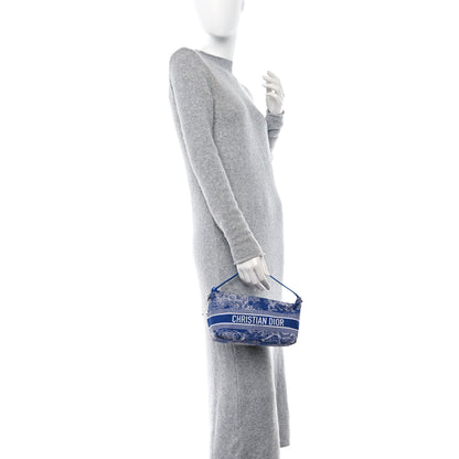 Christian Dior Technical Fabric Toile De Jouy DiorTravel Nomad Pouch Fluorescent Blue 3 of 10
