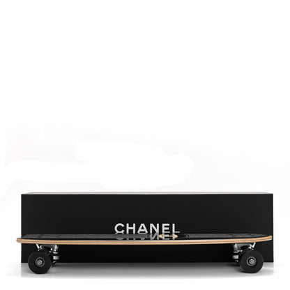 Chanel Lacquered Wood Logo Mini Cruiser Skateboard Black 6 of 6