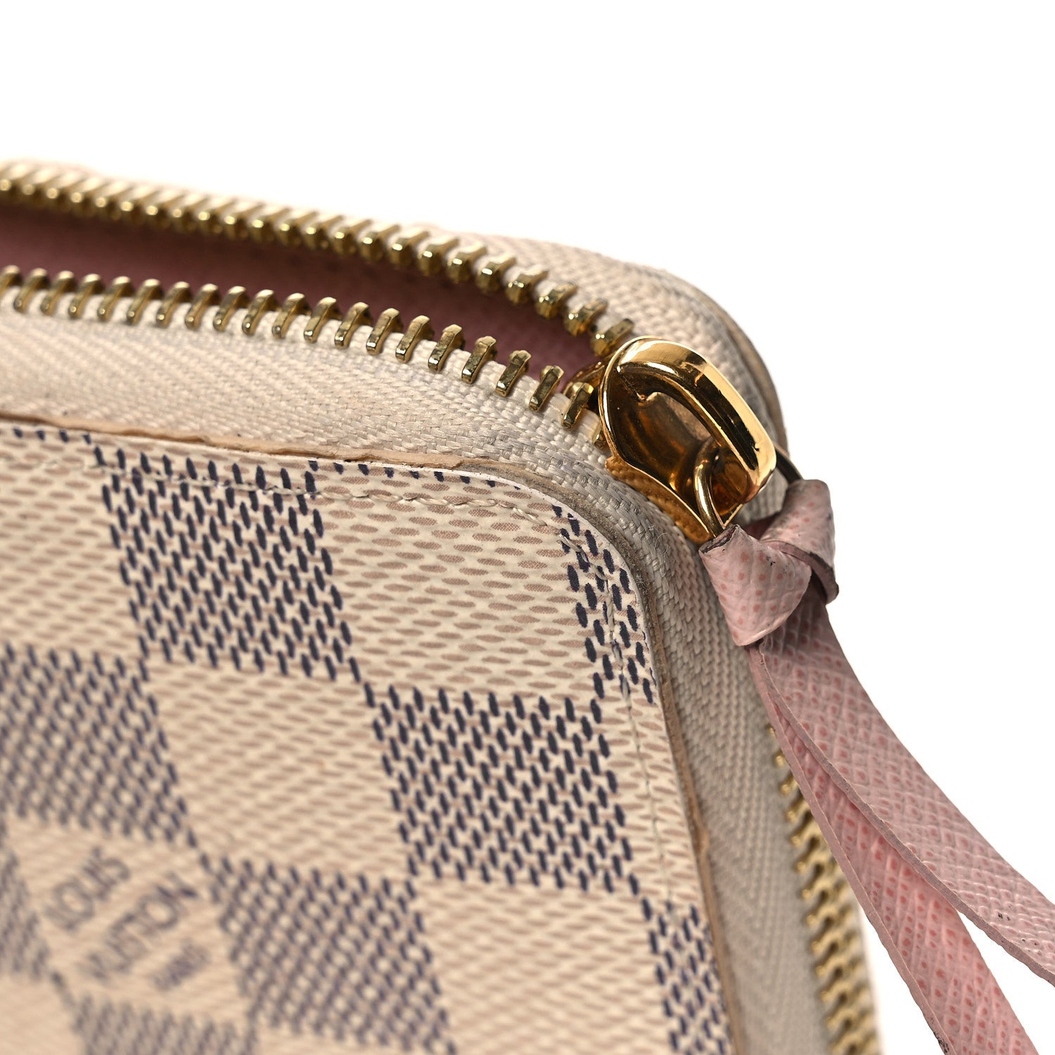Louis Vuitton Damier Azur Clemence Wallet Rose Ballerine 7 of 9