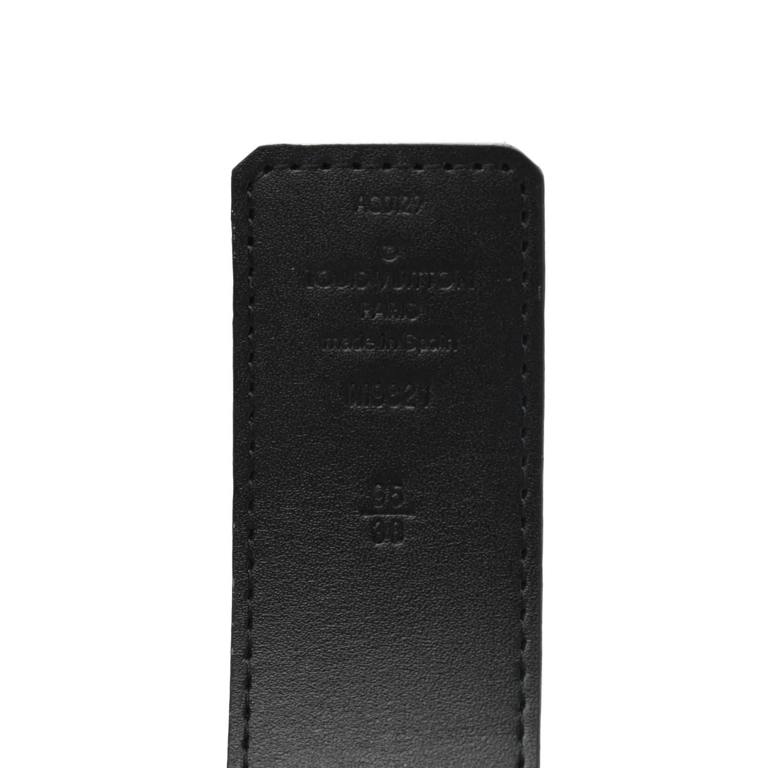 Louis Vuitton Calfskin Monogram 40mm LV Initiales Reversible Belt 95 38 Black 3 of 6