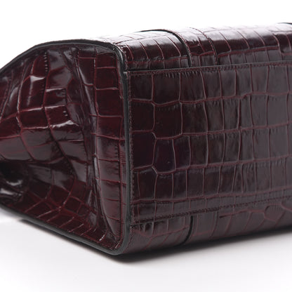 Mulberry Crocodile Embossed Calfskin Small Zipped Bayswater Oxblood 11 of 16