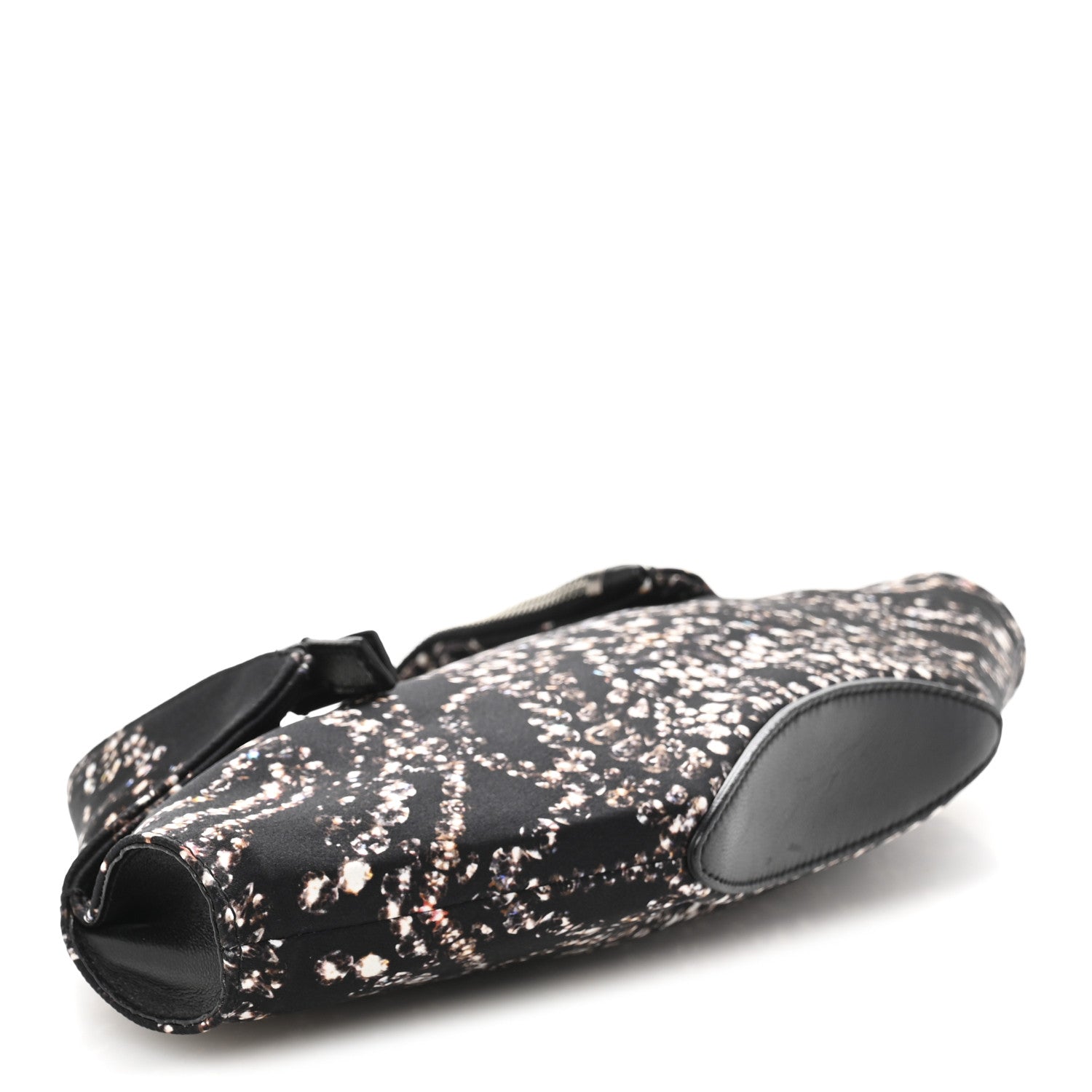 Alexander McQueen Silk Dandelion Print De Manta Clutch Black 4 of 12