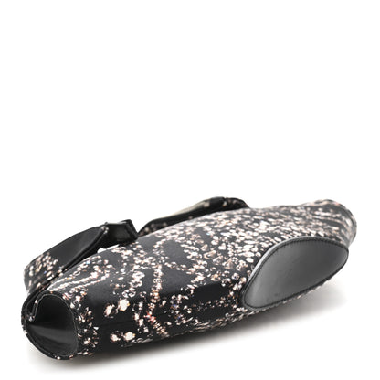 Alexander McQueen Silk Dandelion Print De Manta Clutch Black 4 of 12