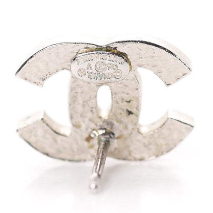 Chanel Crystal Timeless CC Earrings Silver 4 of 6