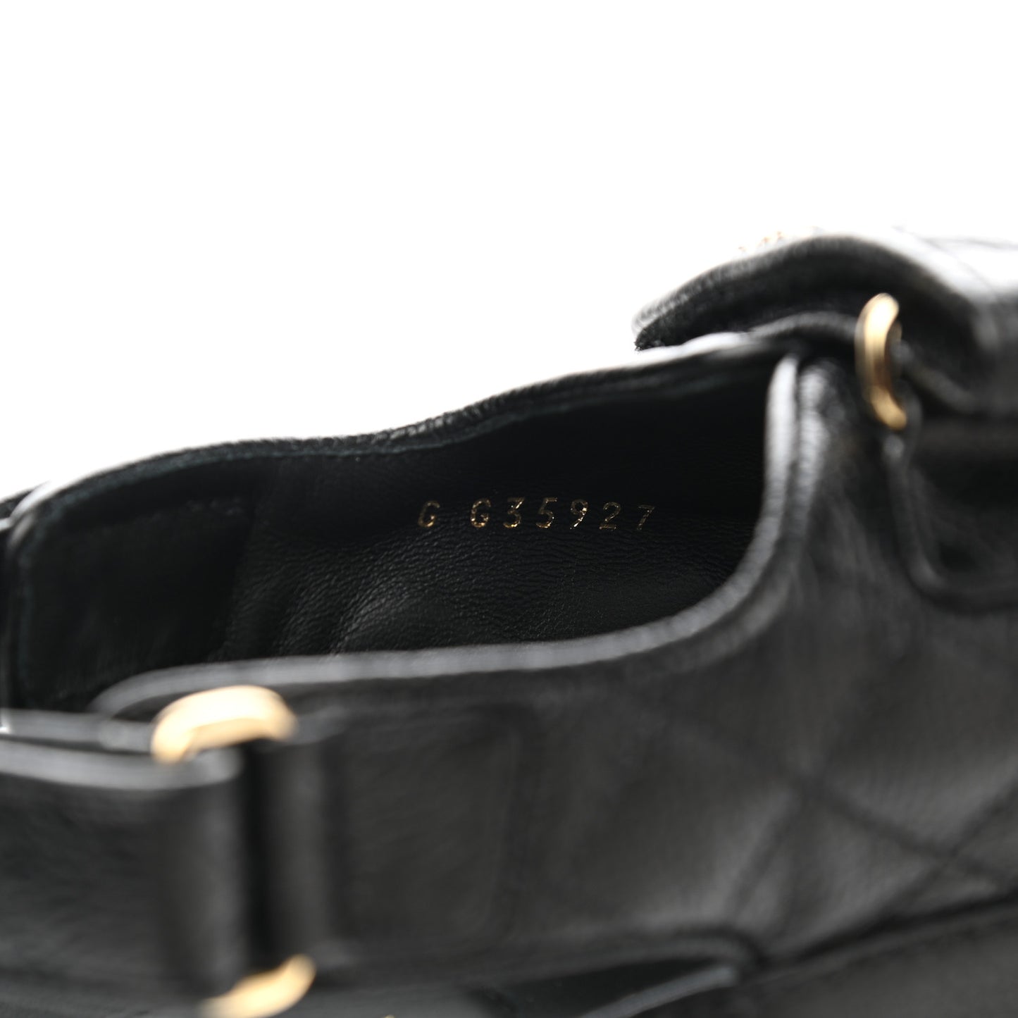 Grained Calfskin Velcro Dad Sandals 39.5 Black