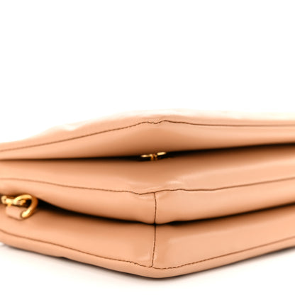 Louis Vuitton Lambskin Embossed Monogram Pochette Coussin Camel 8 of 10