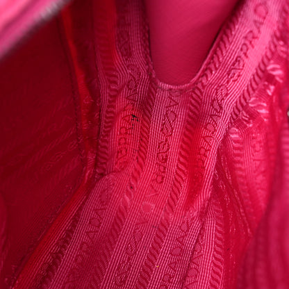 Prada Nylon Tessuto Impuntu Quilted Chain Crossbody Fuxia 12 of 19