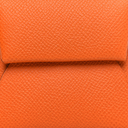 Hermes Epsom Bastia Verso Coin Purse Orange Lime 8 of 8