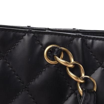 Chanel Glazed Calfskin Stitch Tote Black 13 of 16