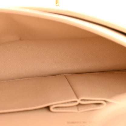 Chanel Lambskin Quilted Medium Double Flap Beige 5 of 12