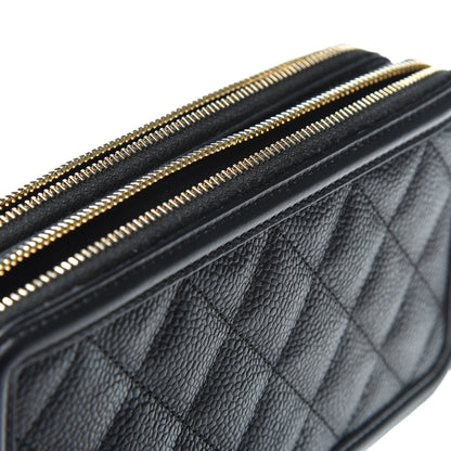 Chanel Caviar Quilted CC Filigree Clutch With Chain Black 14 of 15