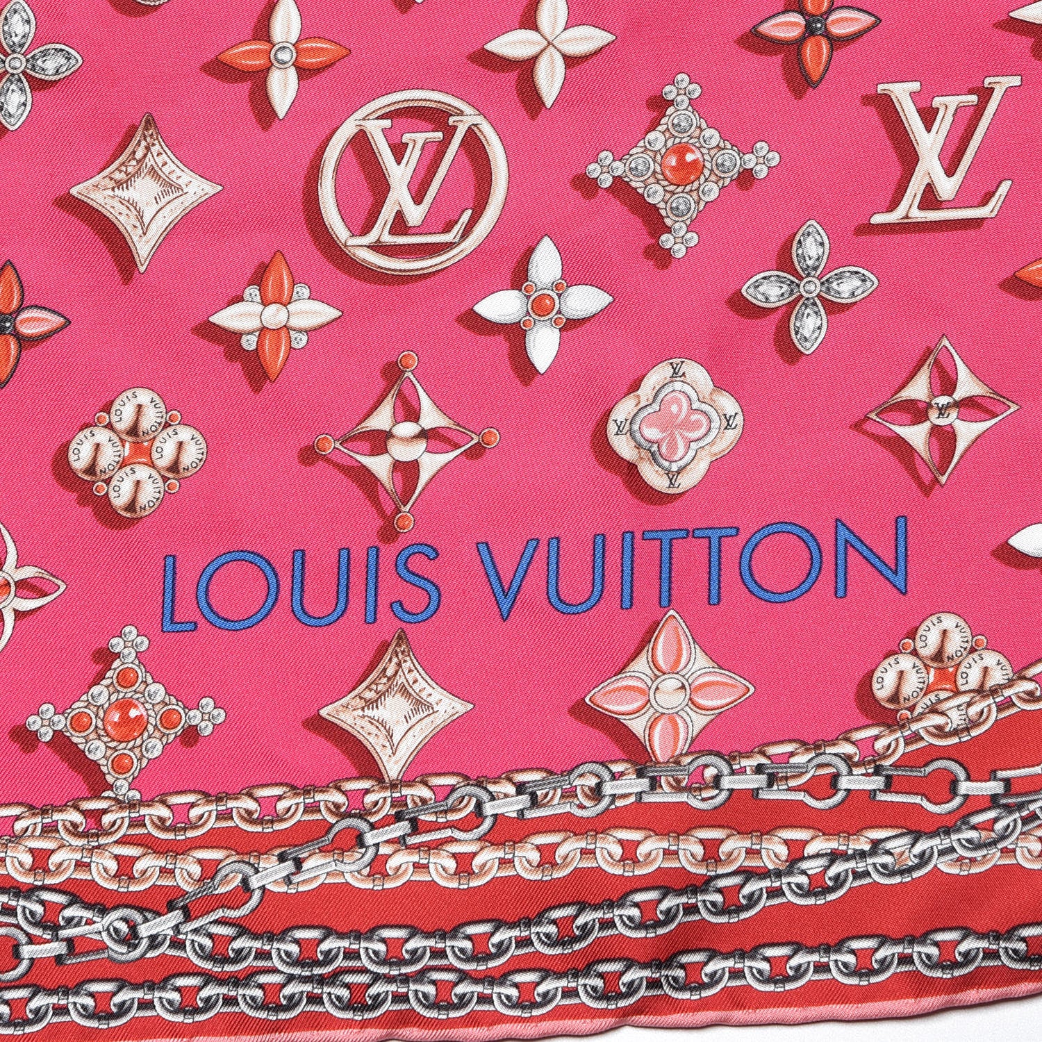 Louis Vuitton Silk Your Highness Square Scarf Fuchsia 3 of 5