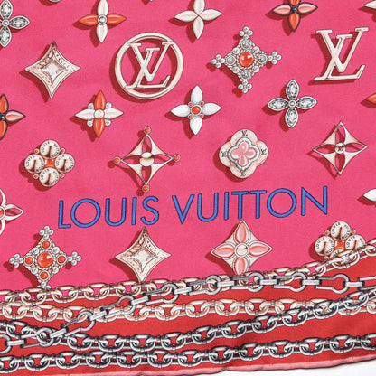 Louis Vuitton Silk Your Highness Square Scarf Fuchsia 3 of 5