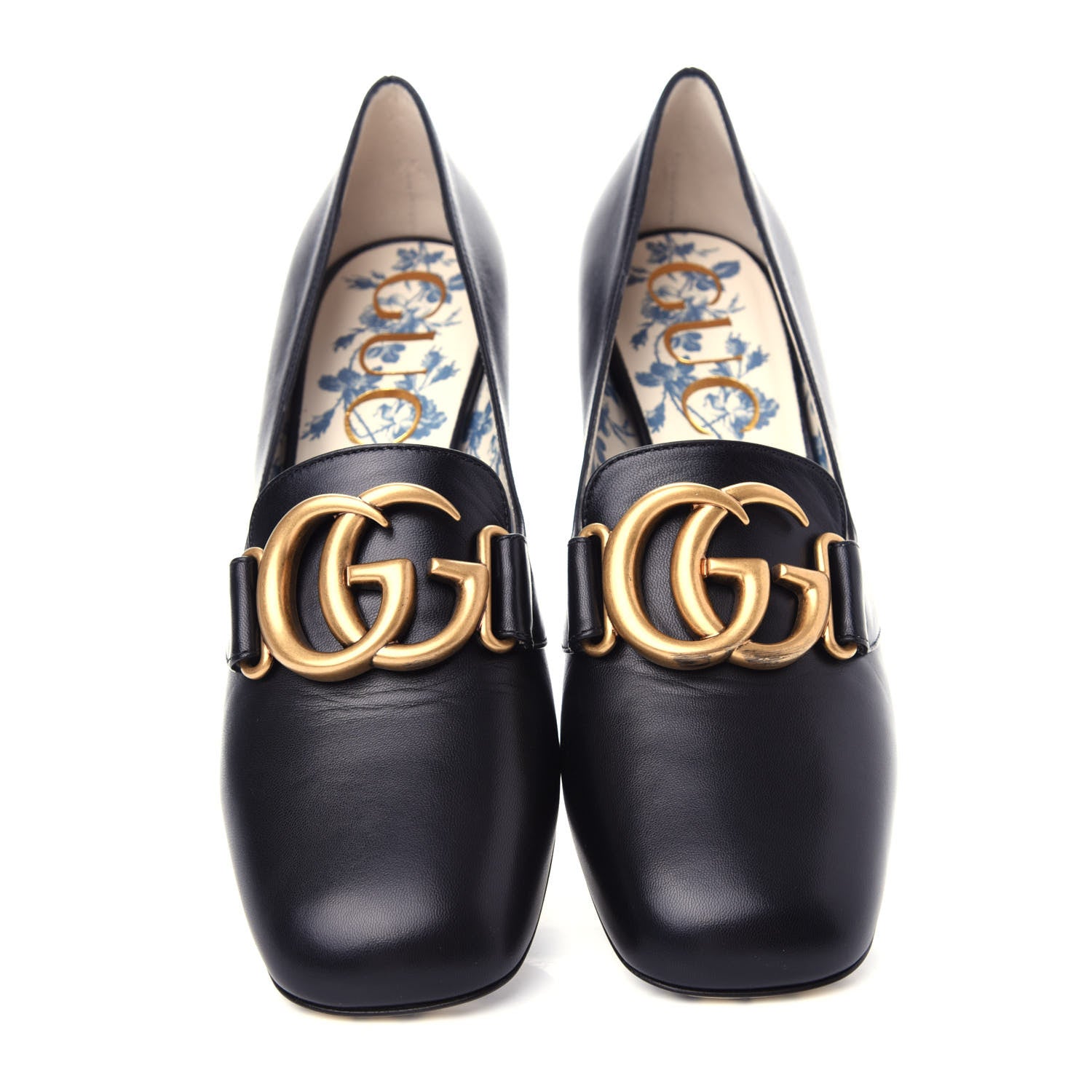 Gucci Malaga Kid GG Victoire 55mm Loafer Pumps 37 Black 5 of 13