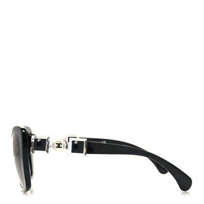 Chanel Acetate Pearl Butterfly Sunglasses 5445-H Black 2 of 6