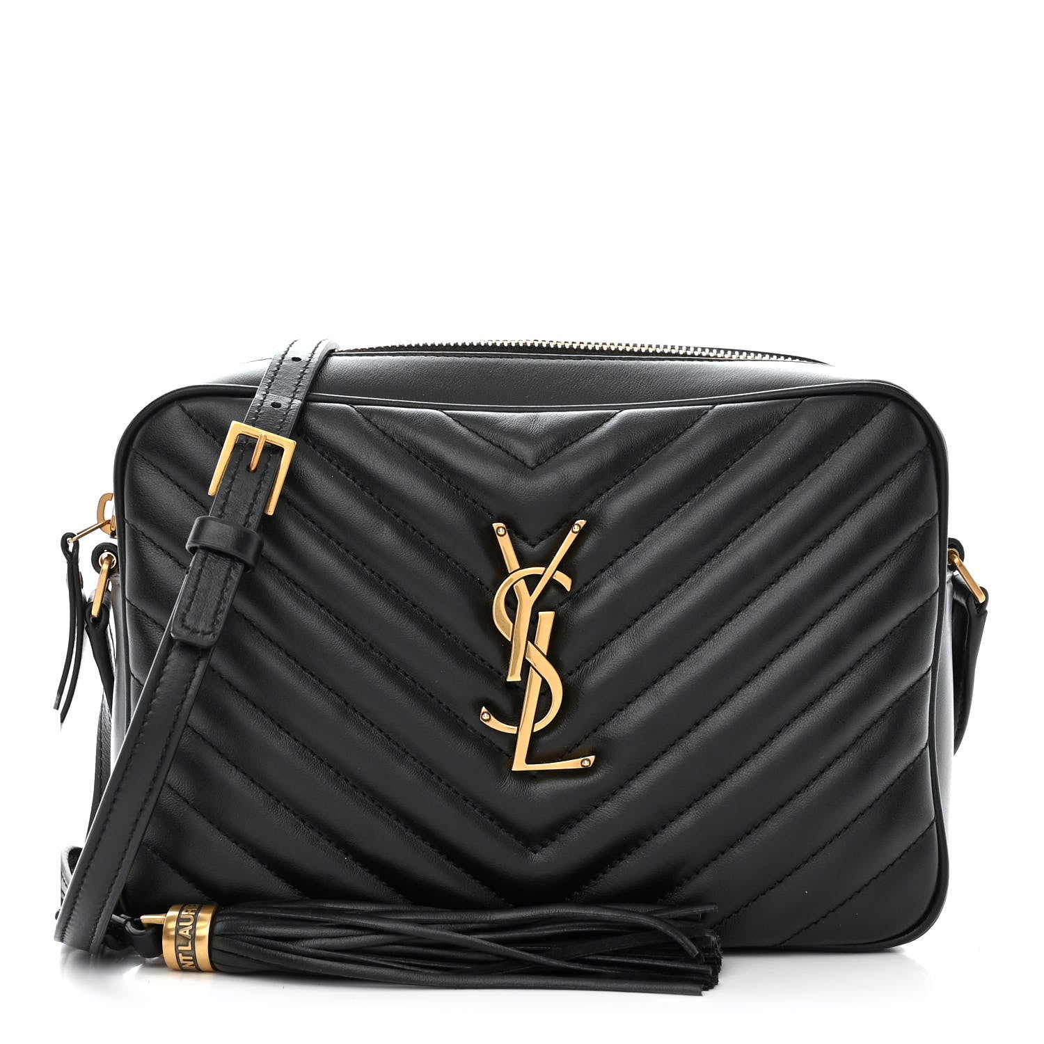Saint Laurent Calfskin Matelasse Monogram Lou Camera Bag Black 1 of 11