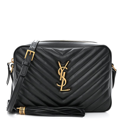 Saint Laurent Calfskin Matelasse Monogram Lou Camera Bag Black 1 of 11