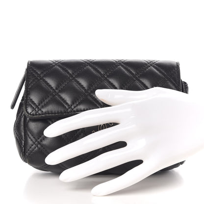 Chanel Lambskin Quilted Flap Cosmetic Case Black 2 of 8