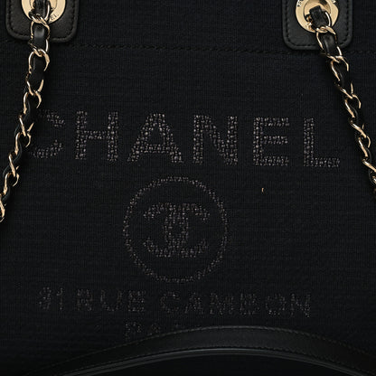 Chanel Mixed Fibers Small Deauville Tote Black 9 of 11