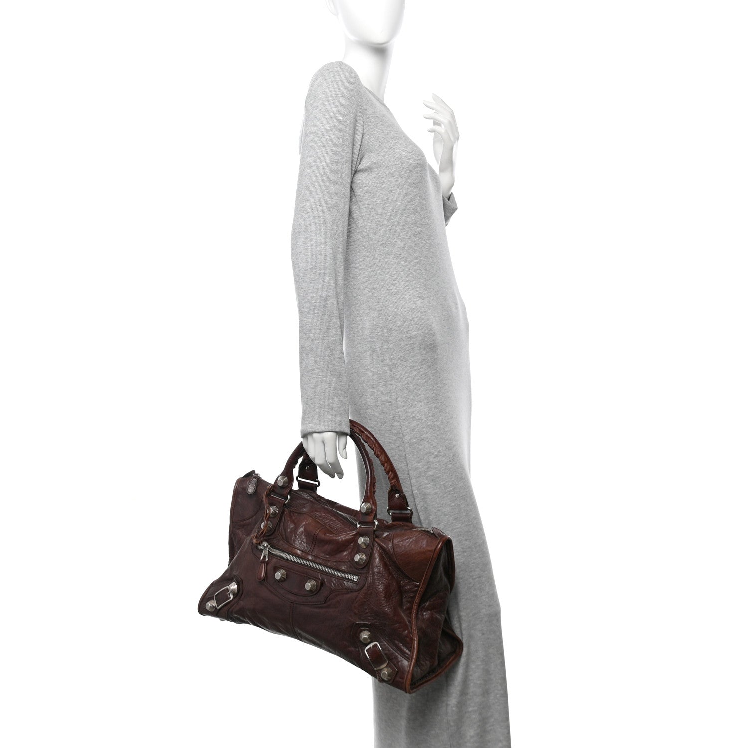 Balenciaga Agneau Giant 21 Silver Hardware Work Charbon 2 of 12