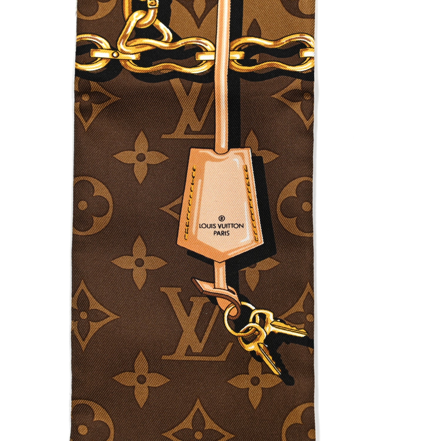 Louis Vuitton Silk Monogram Confidential Bandeau Brown 4 of 5
