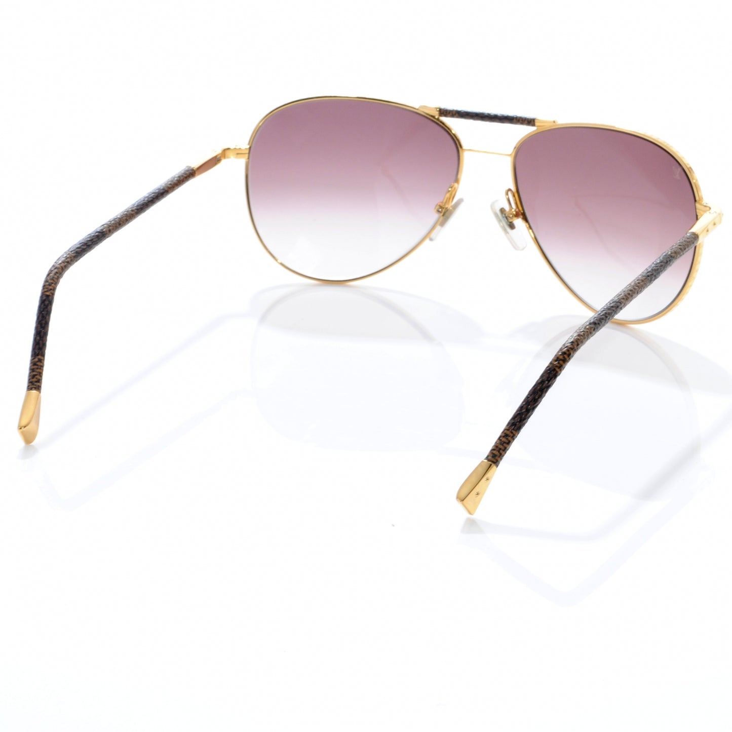Damier Conspiration Pilote Aviator Sunglasses Gold