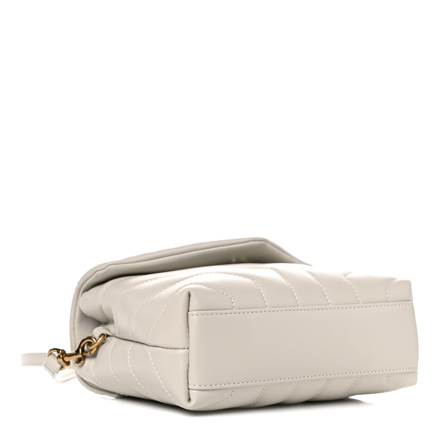 Saint Laurent Calfskin Y Quilted Monogram Toy Loulou Crossbody Bag Crema Soft 4 of 11