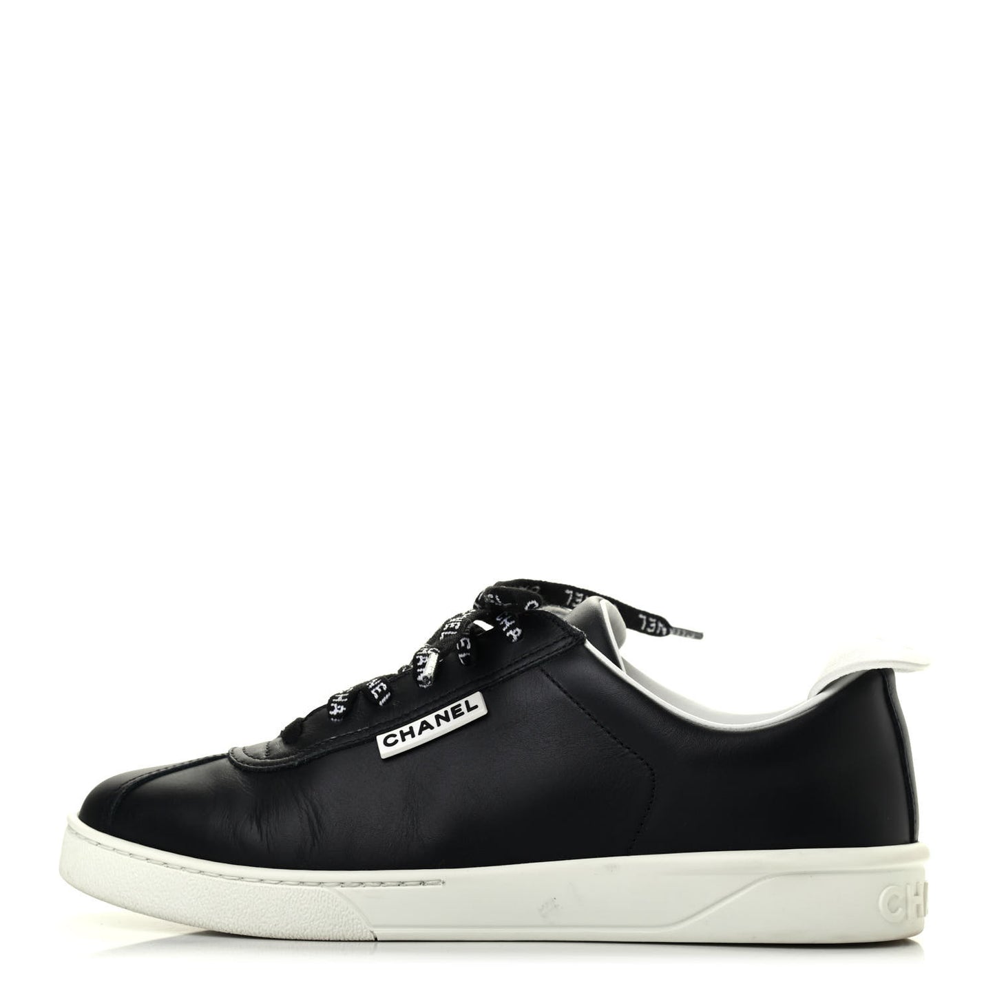 Calfskin CC Womens Sneakers 38 Black