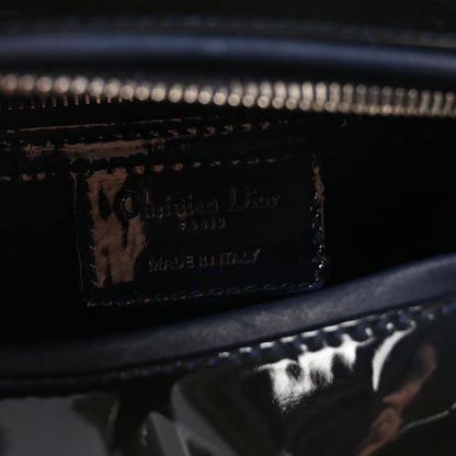 Christian Dior Patent Cannage Medium Lady Dior Navy Blue 6 of 9