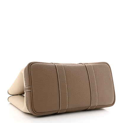Hermes Twill D Negonda Garden Party 30 TPM Tote Beton Etoupe 4 of 10