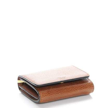 Mulberry Natural Grain Leather Small Continental French Purse Wallet Oak 4 of 10