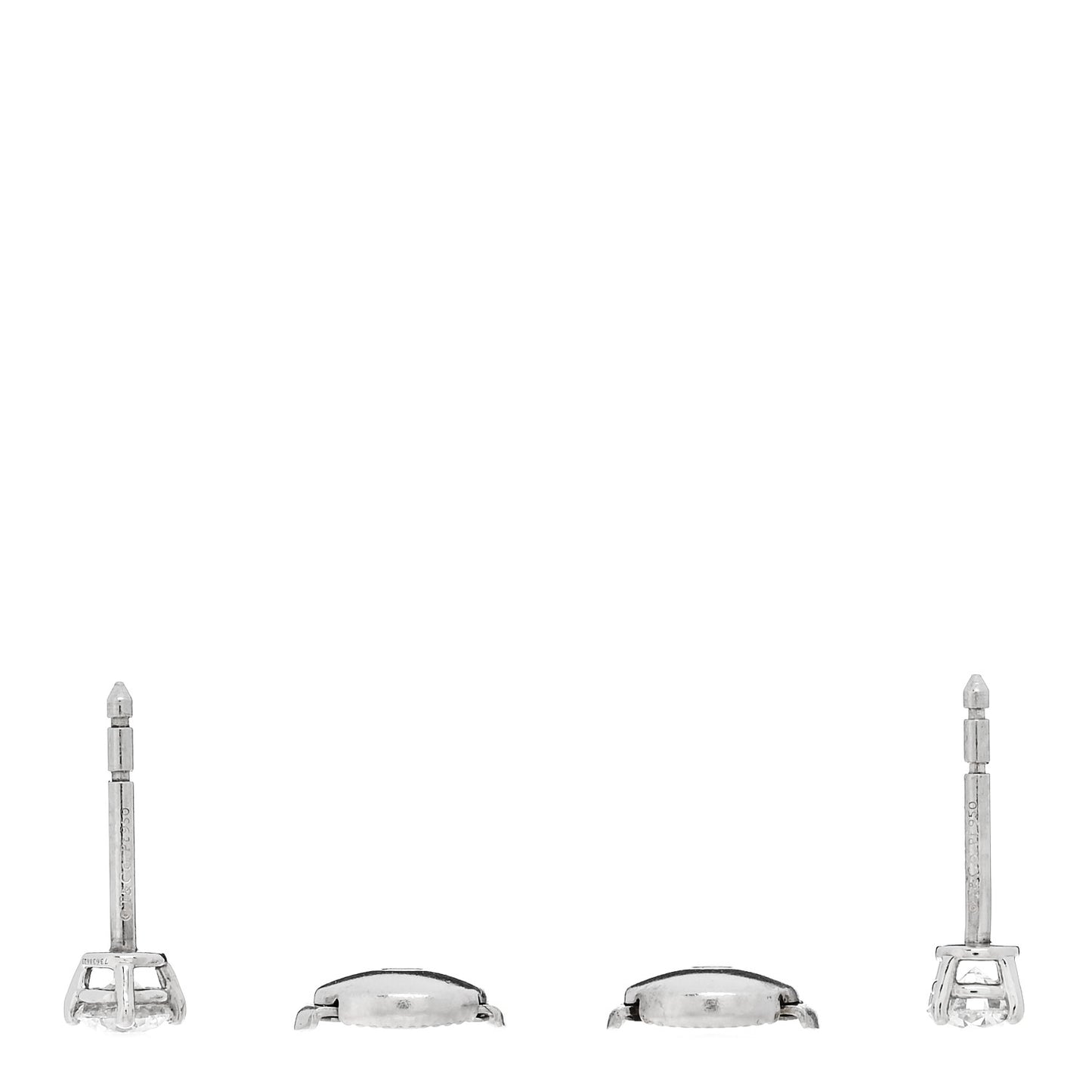 Platinum Diamond .42ctw Solitaire Earrings